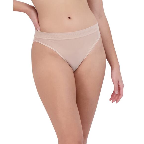 Steve Madden Women's Mesh High-Leg Bikini Underwear SM11875 Rose Dust NWT Large - Picture 1 of 6